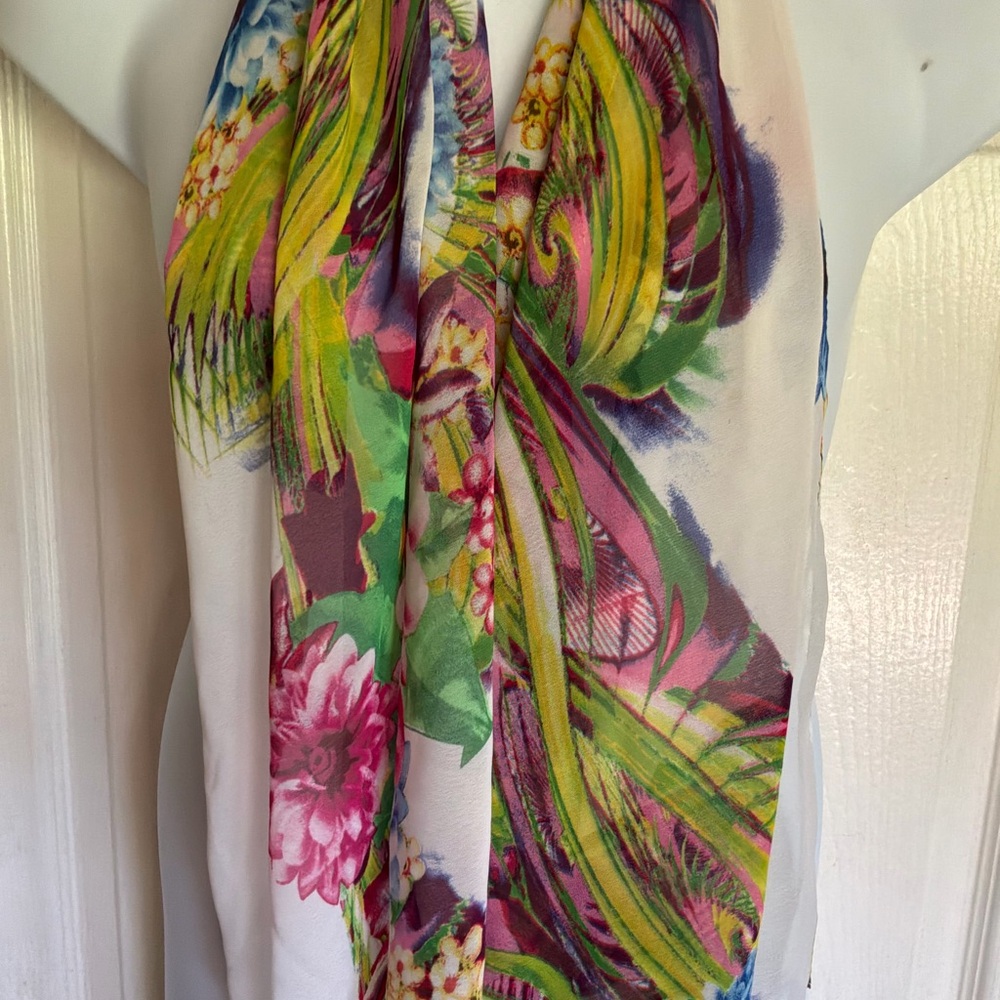 Floral Multicolor Lightweight Scarf - Women Accessories